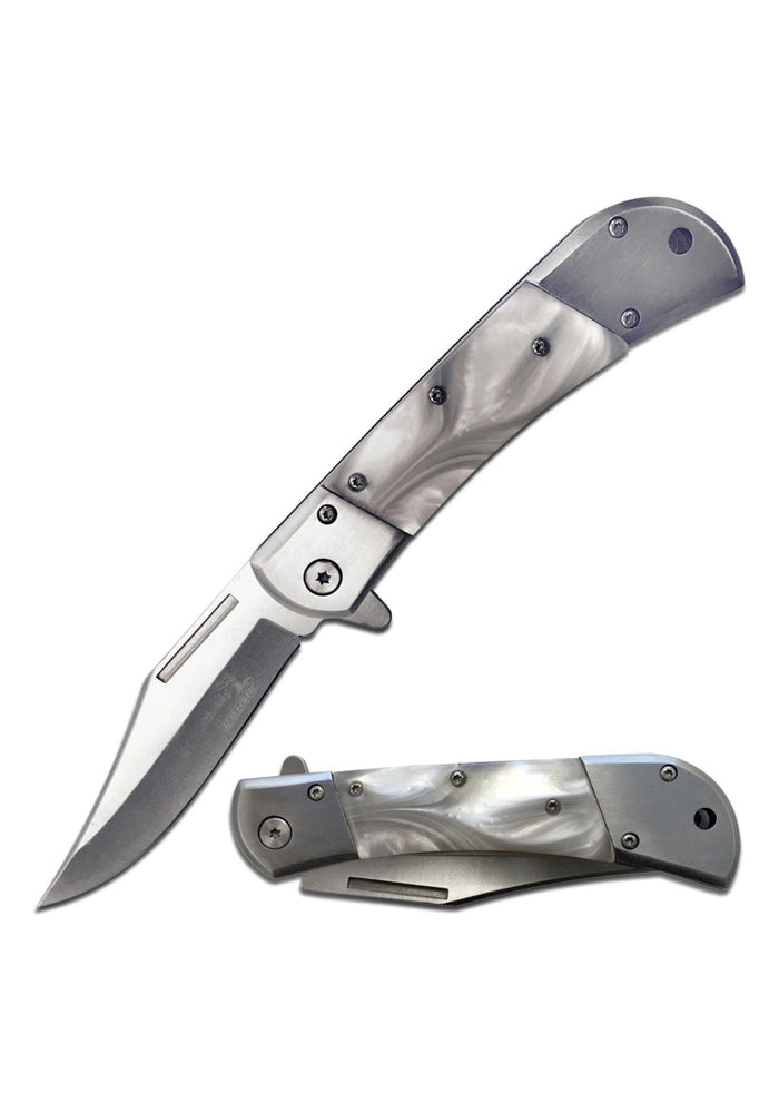 Elk Ridge Spring Assisted Pearl Resin Handle