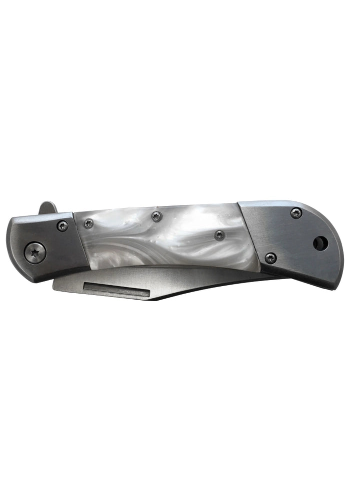 Elk Ridge Spring Assisted Pearl Resin Handle