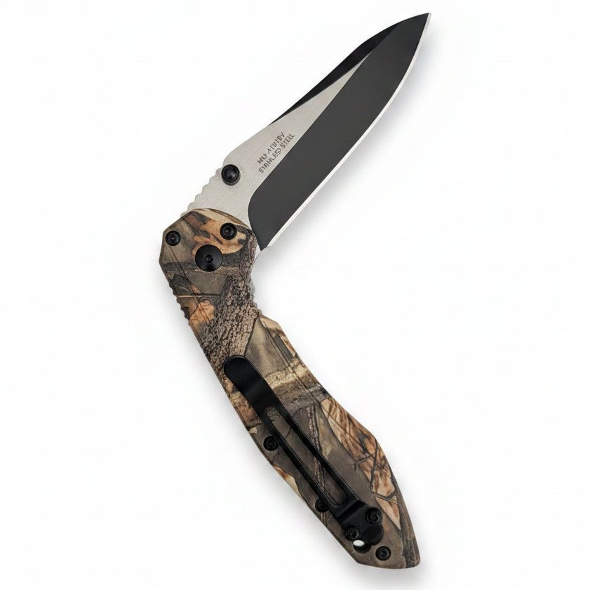 Master USA Spring Assist Camo Pocket Knife