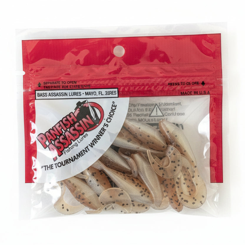 Panfish Assassin Pumpkin Seed Curly Shad 10pc