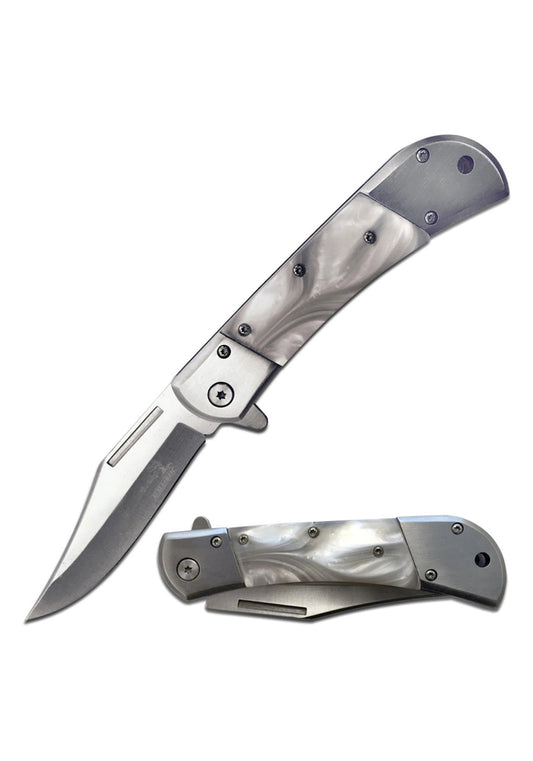 Elk Ridge Spring Assisted Pearl Resin Handle